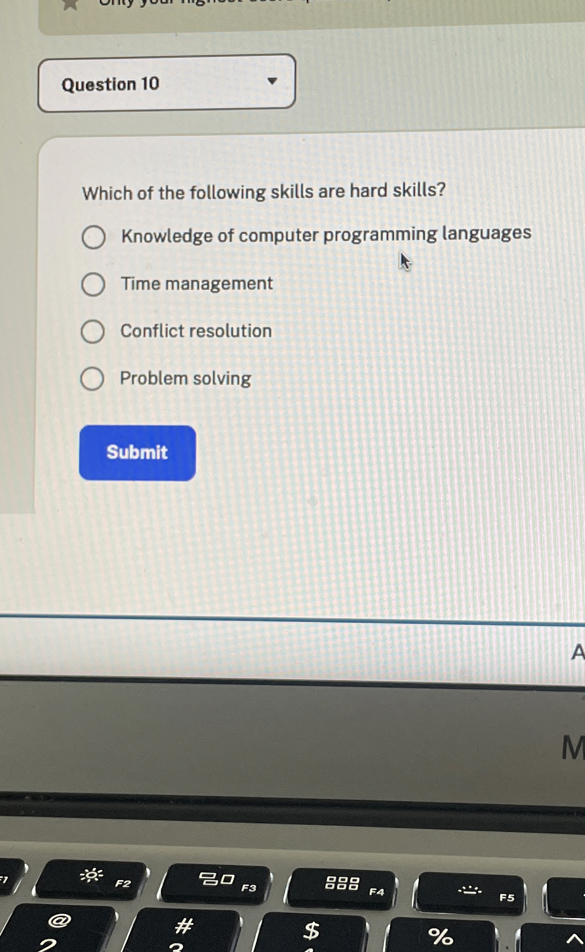 Which of the following skills are hard skills?
