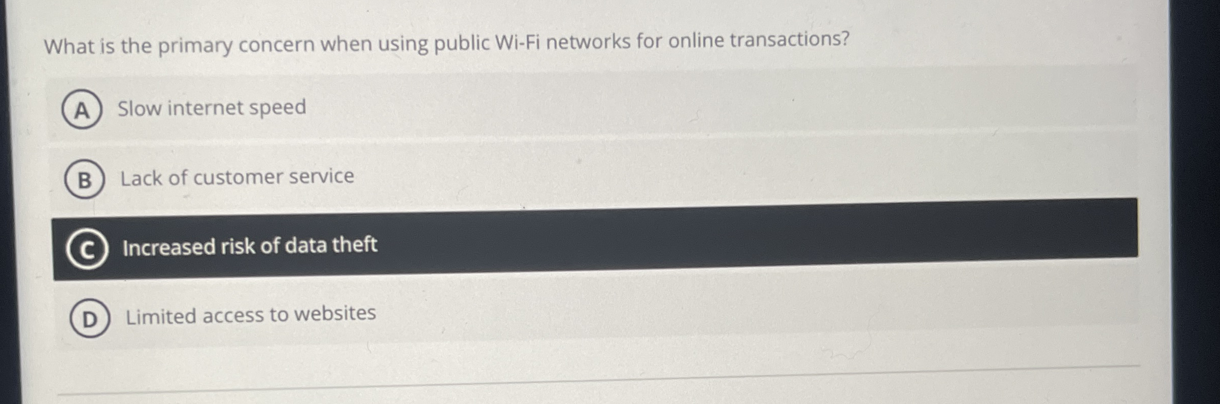 What is the primary concern when using public Wi