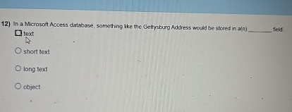 In a Microsoft Access database, samething like