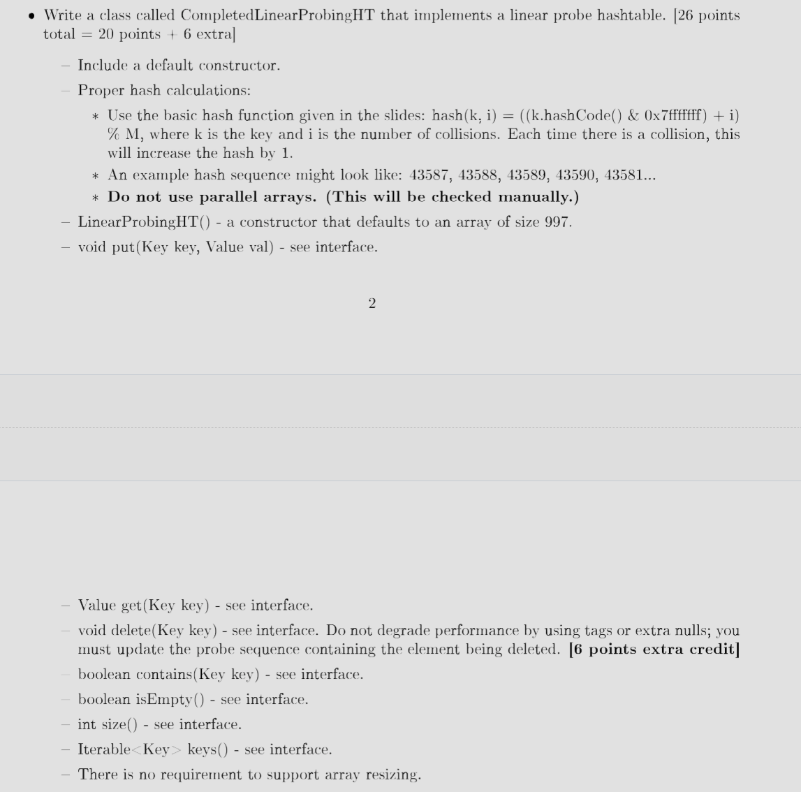 Need help creating a linear probe hashtable.