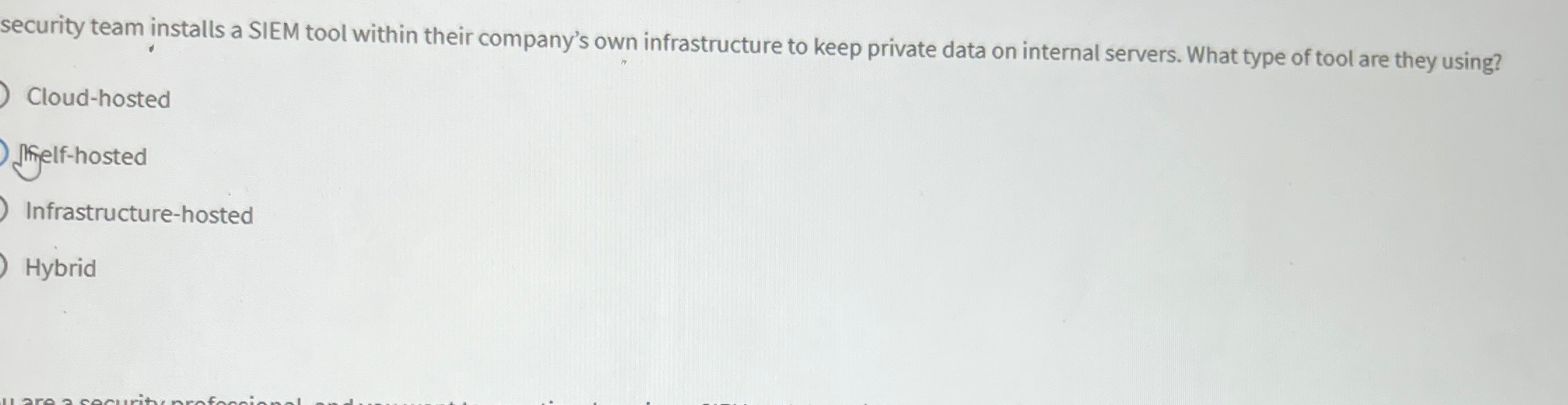 security team installs a SIEM tool within their