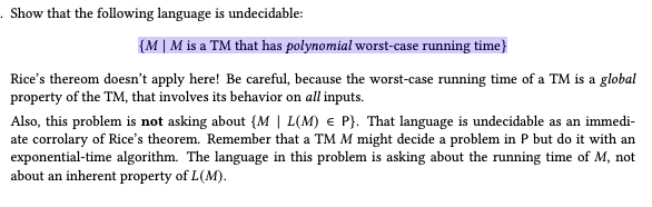 Show that the following language is undecidable: