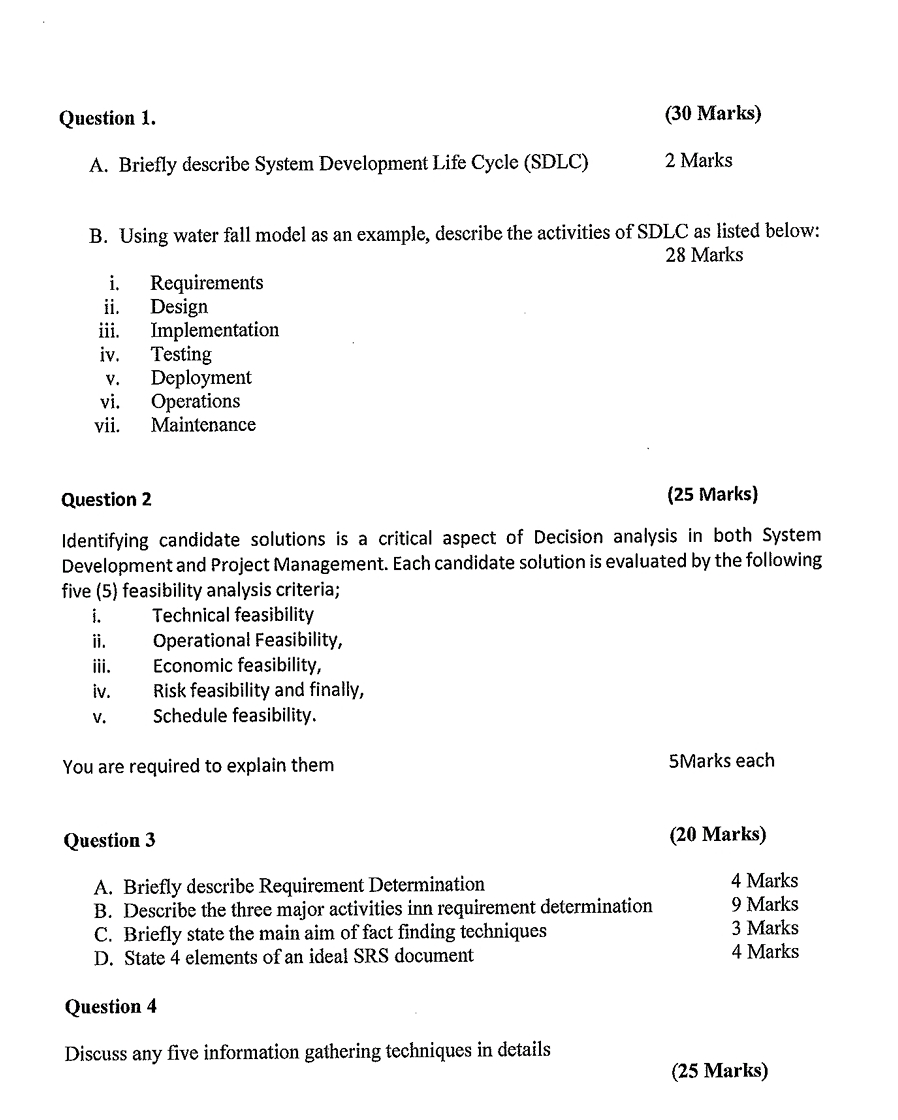 Question 1 . ( 3 0 Marks ) A . Briefly describe