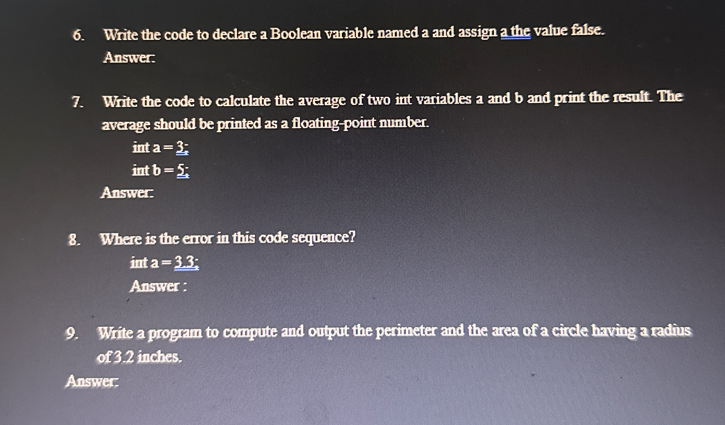 Write the code to declare a Boolean variable