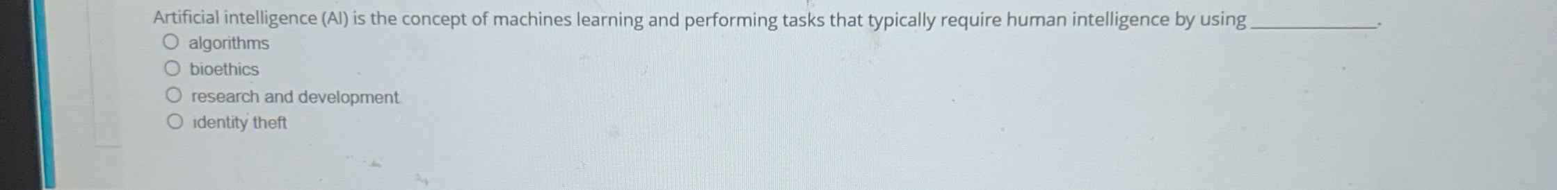 Artificial intelligence ( Al ) is the concept of