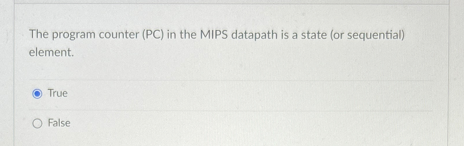 The program counter ( PC ) in the MIPS datapath