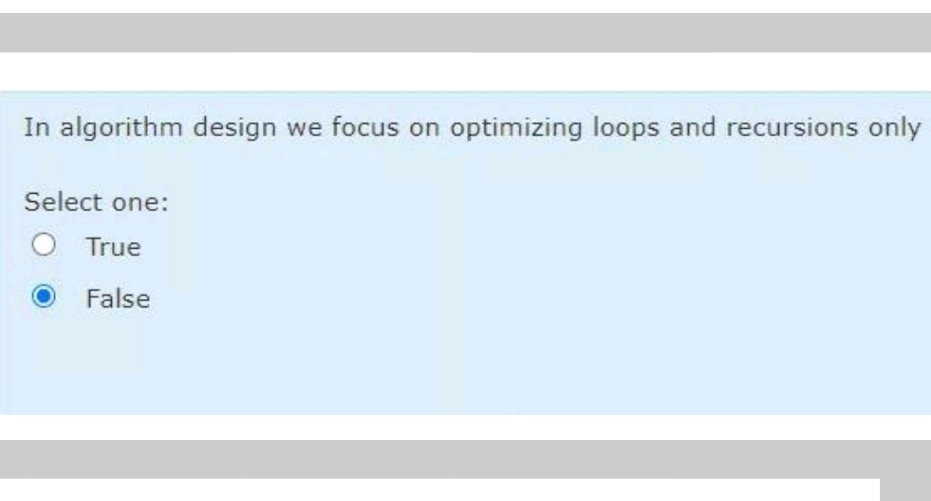 In algorithm design we focus on optimizing loops