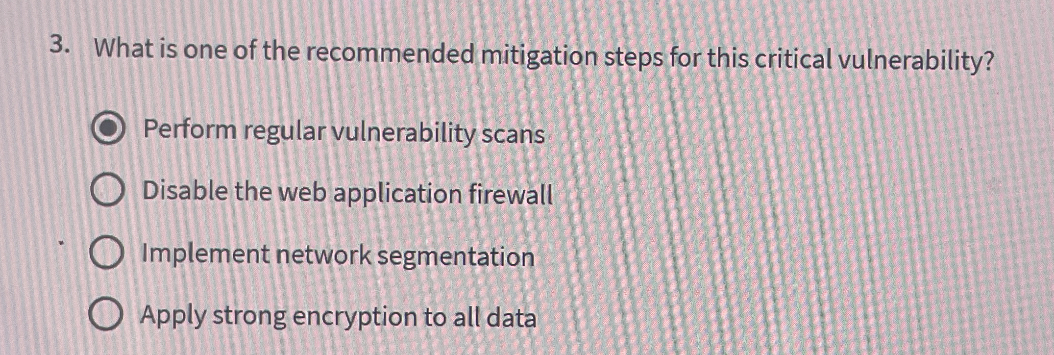 What is one of the recommended mitigation steps