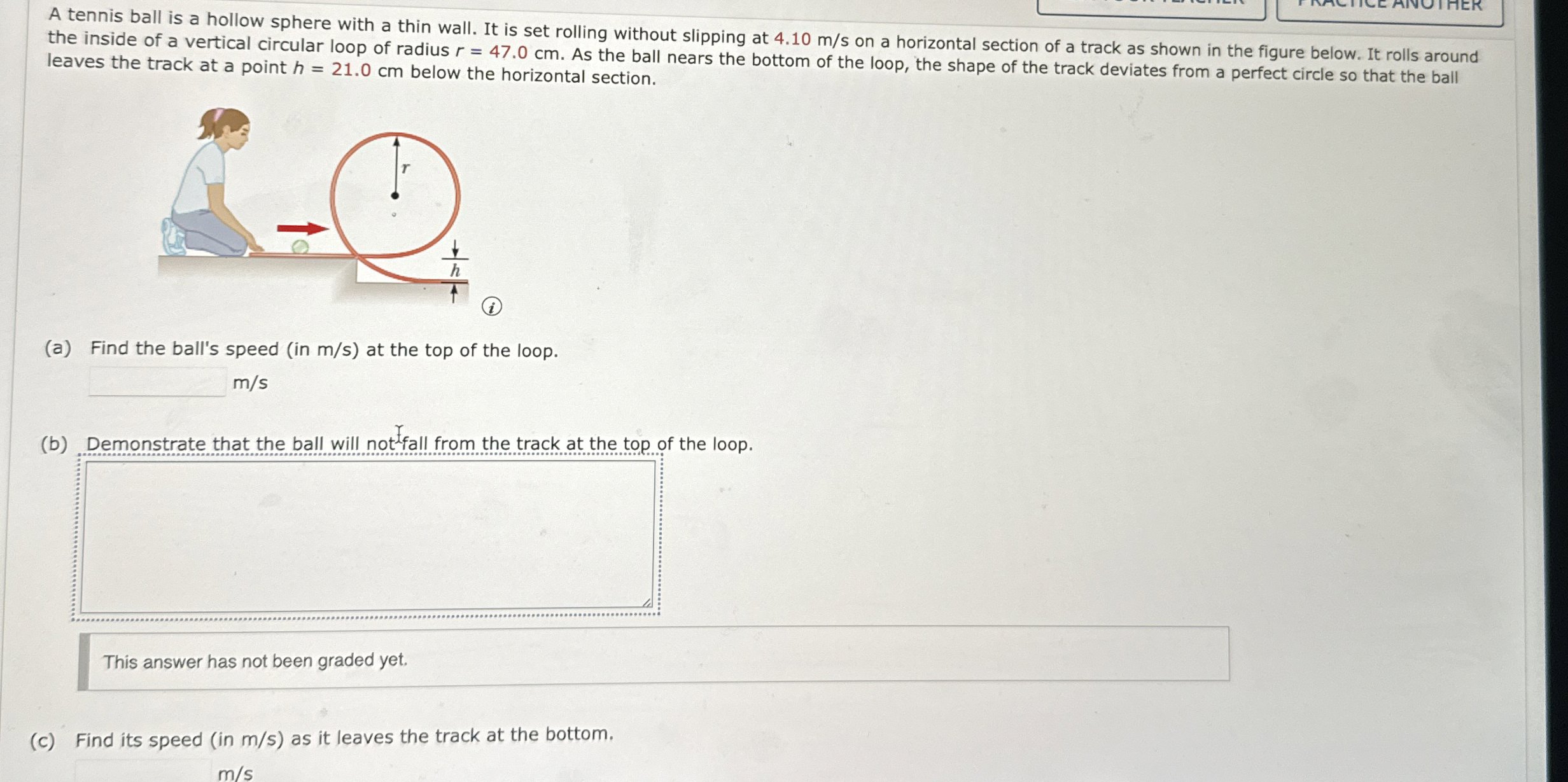 A tennis ball is a hollow sphere with a thin