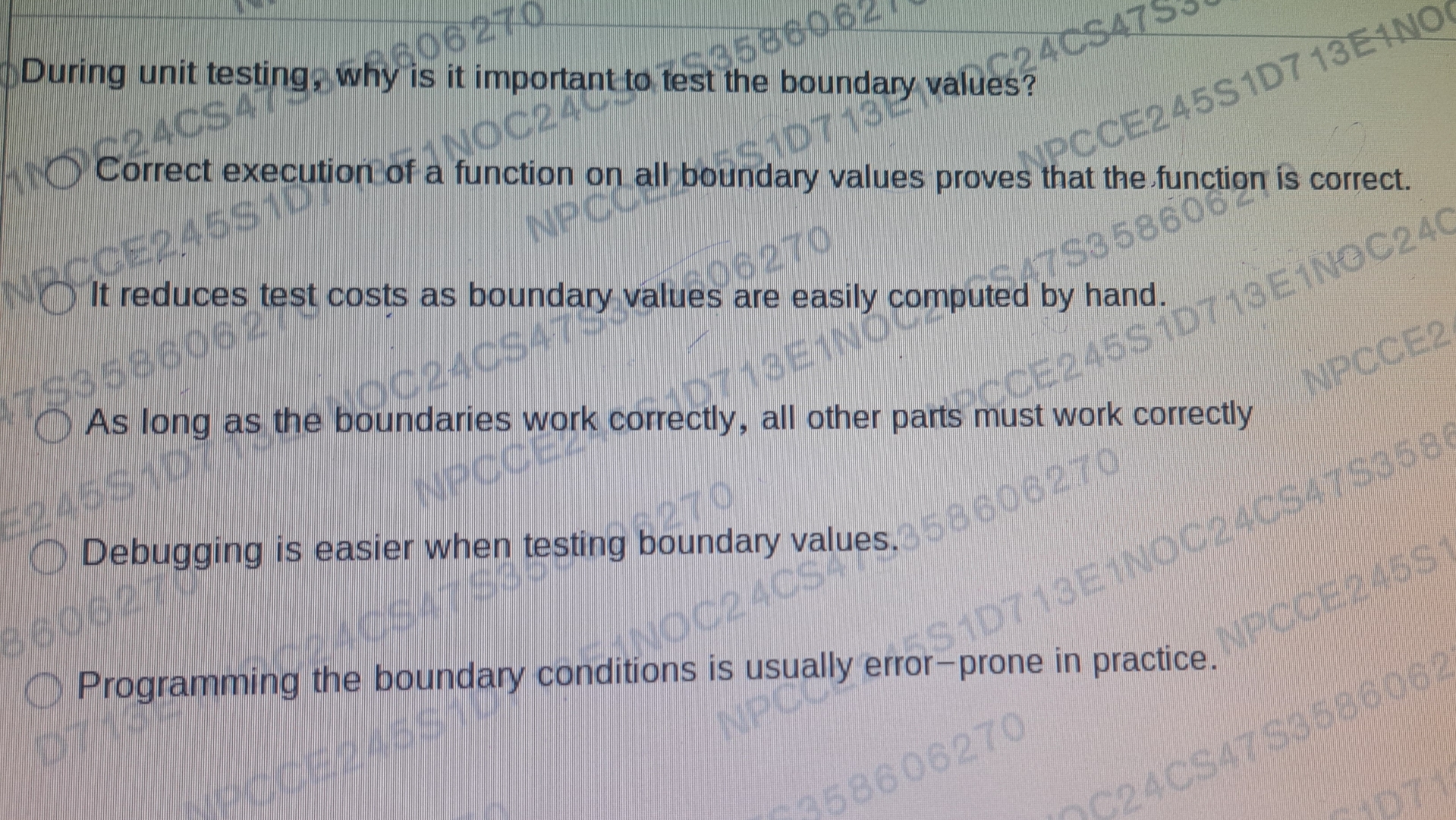 During unit testing, why is it important to test
