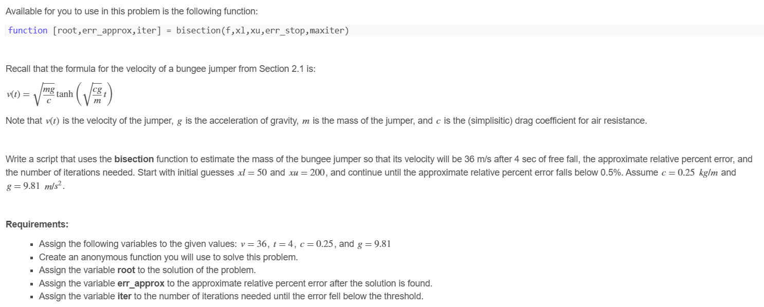 v ( t ) = m g c 2 t a n h ( c g m 2 t ) Note that