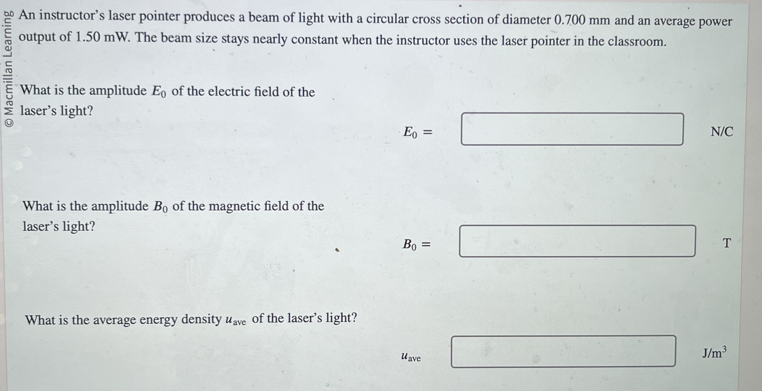 An instructor's laser pointer produces a beam of