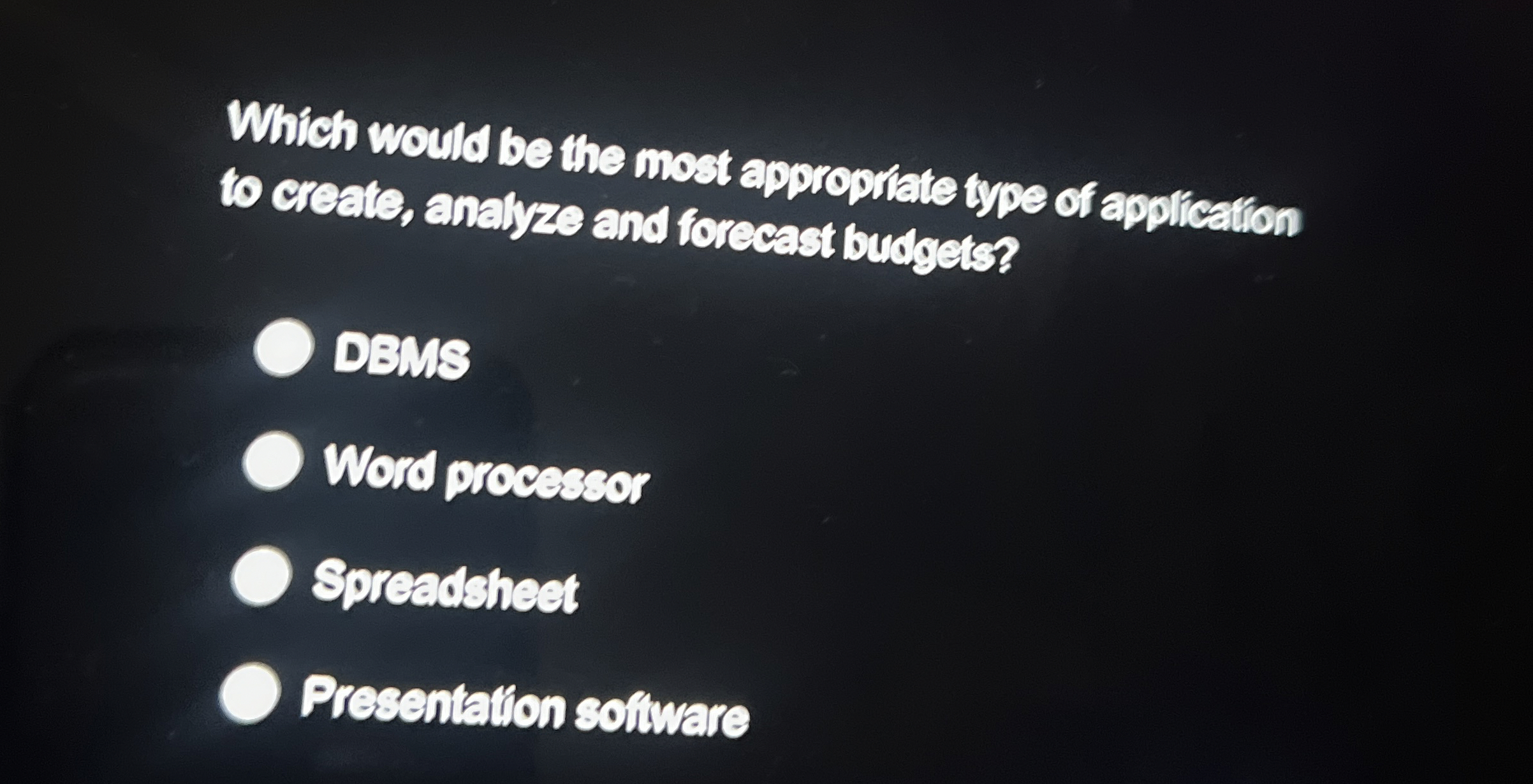 Which would be the most appropiate type of