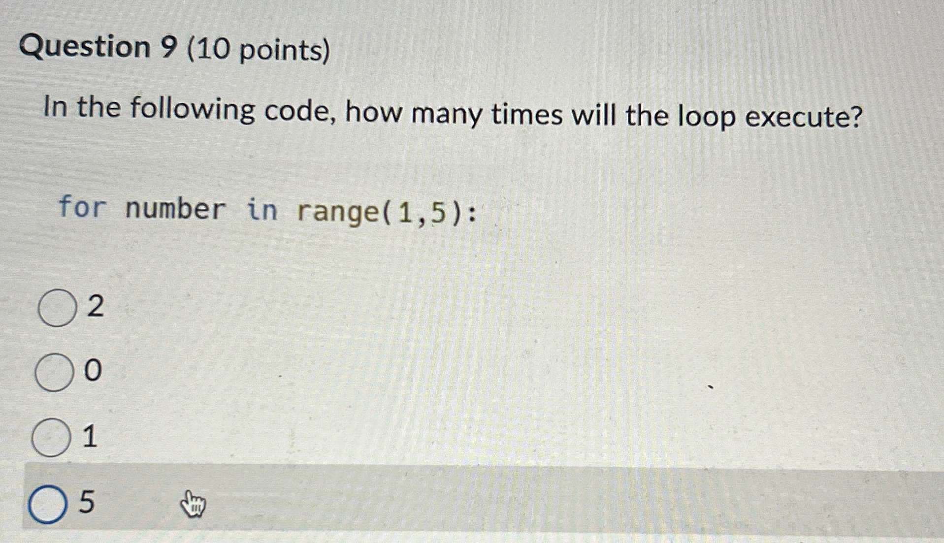 Question 9 ( 1 0 points ) In the following code,