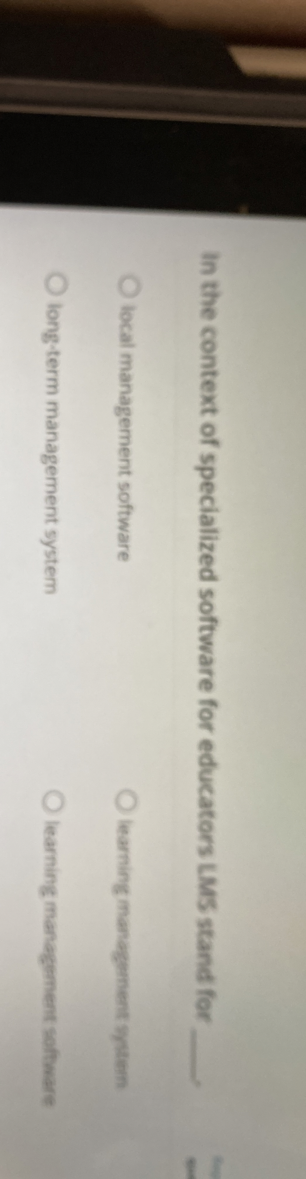 In the context of specialized software for