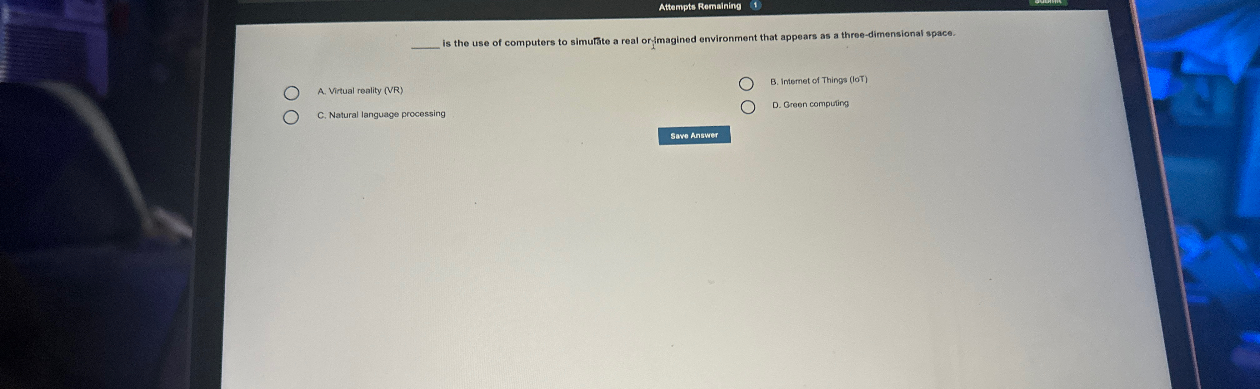 Attempts Romaining is the use of computers to