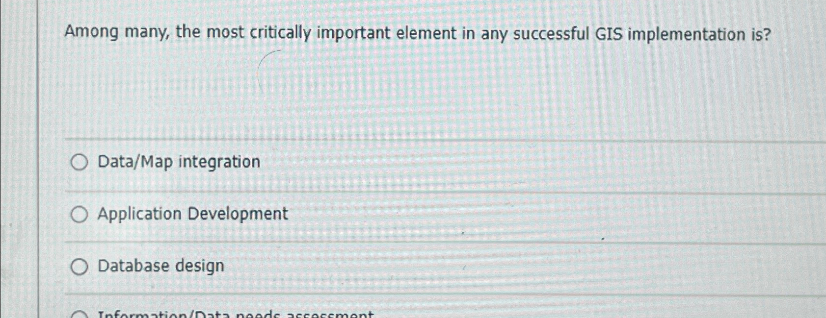 Among many, the most critically important element