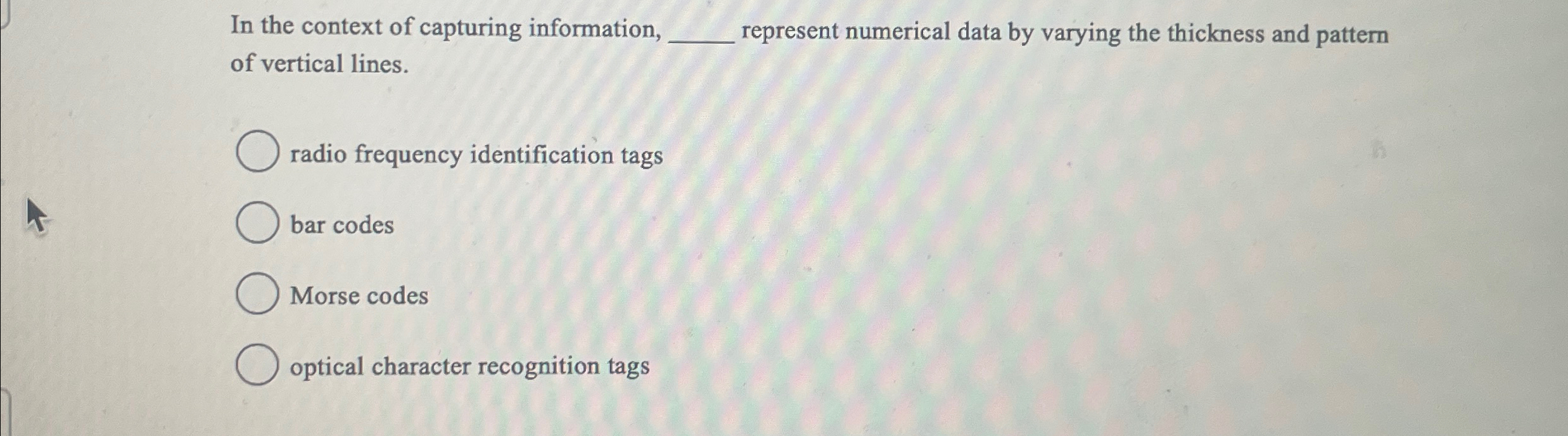 In the context of capturing information,