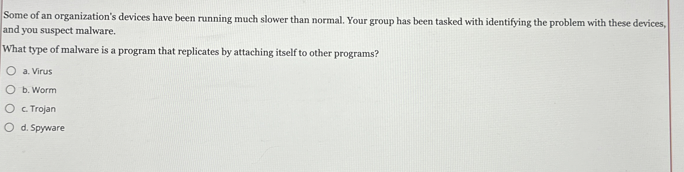 Some of an organization's devices have been