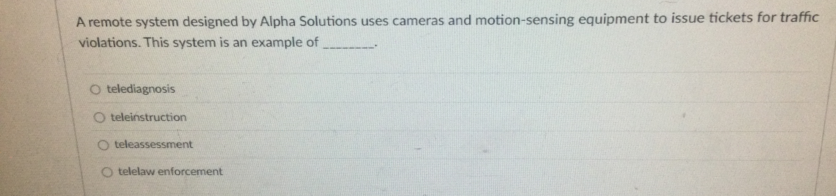 A remote system designed by Alpha Solutions uses