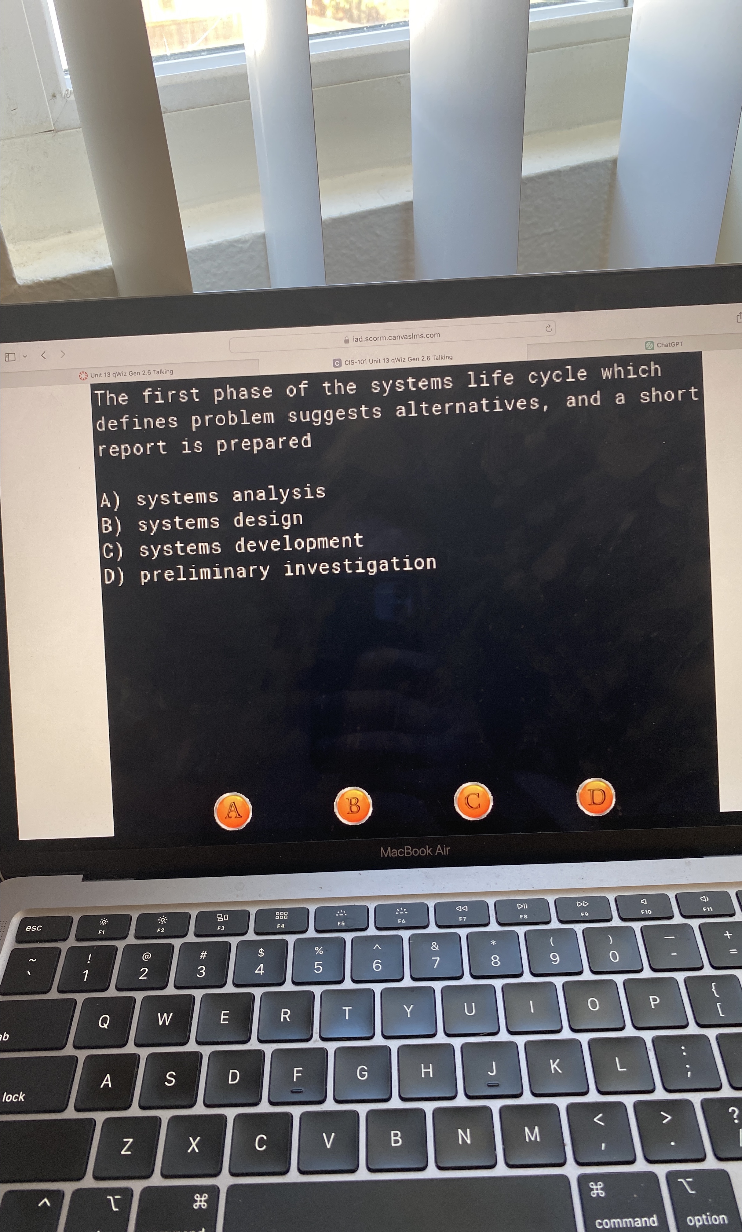 The first phase of the systems life cycle which