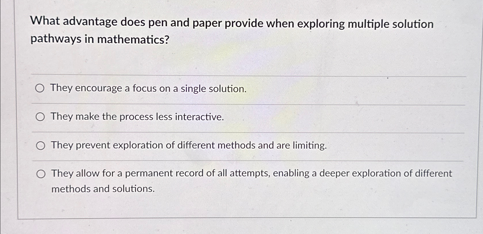 What advantage does pen and paper provide when