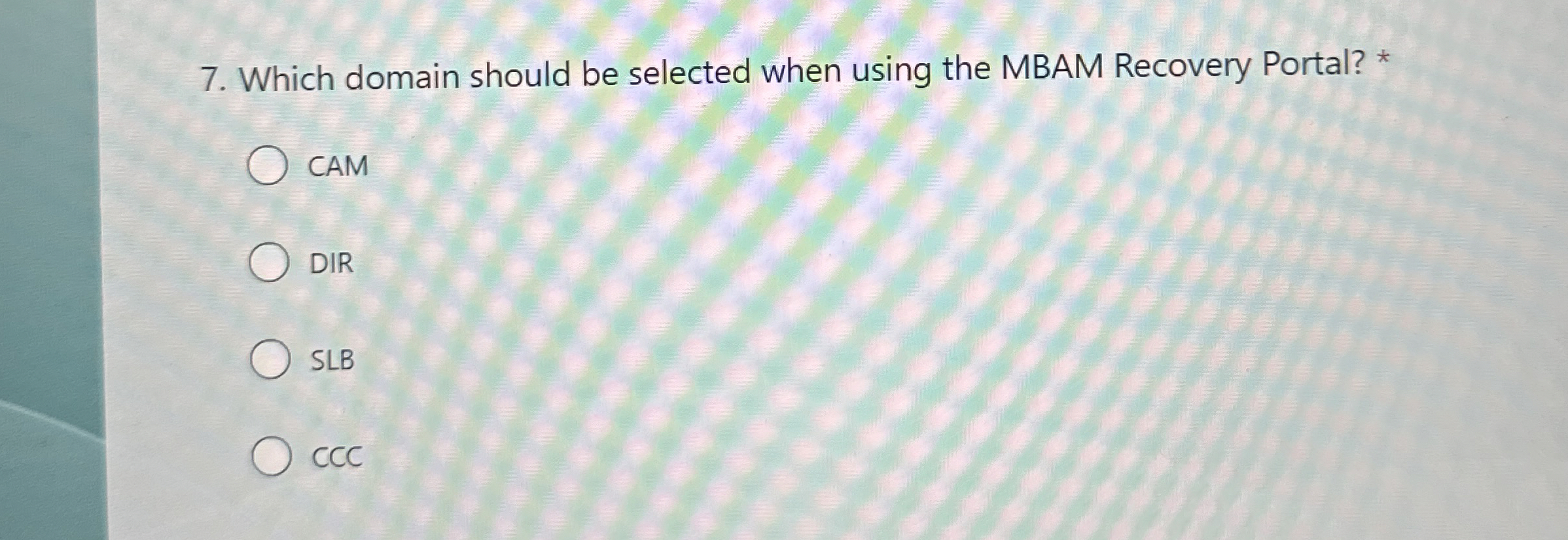 Which domain should be selected when using the