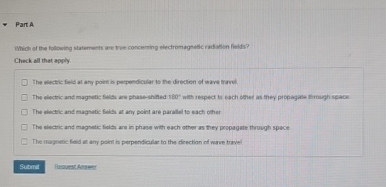 Part A Which of the following statements are true