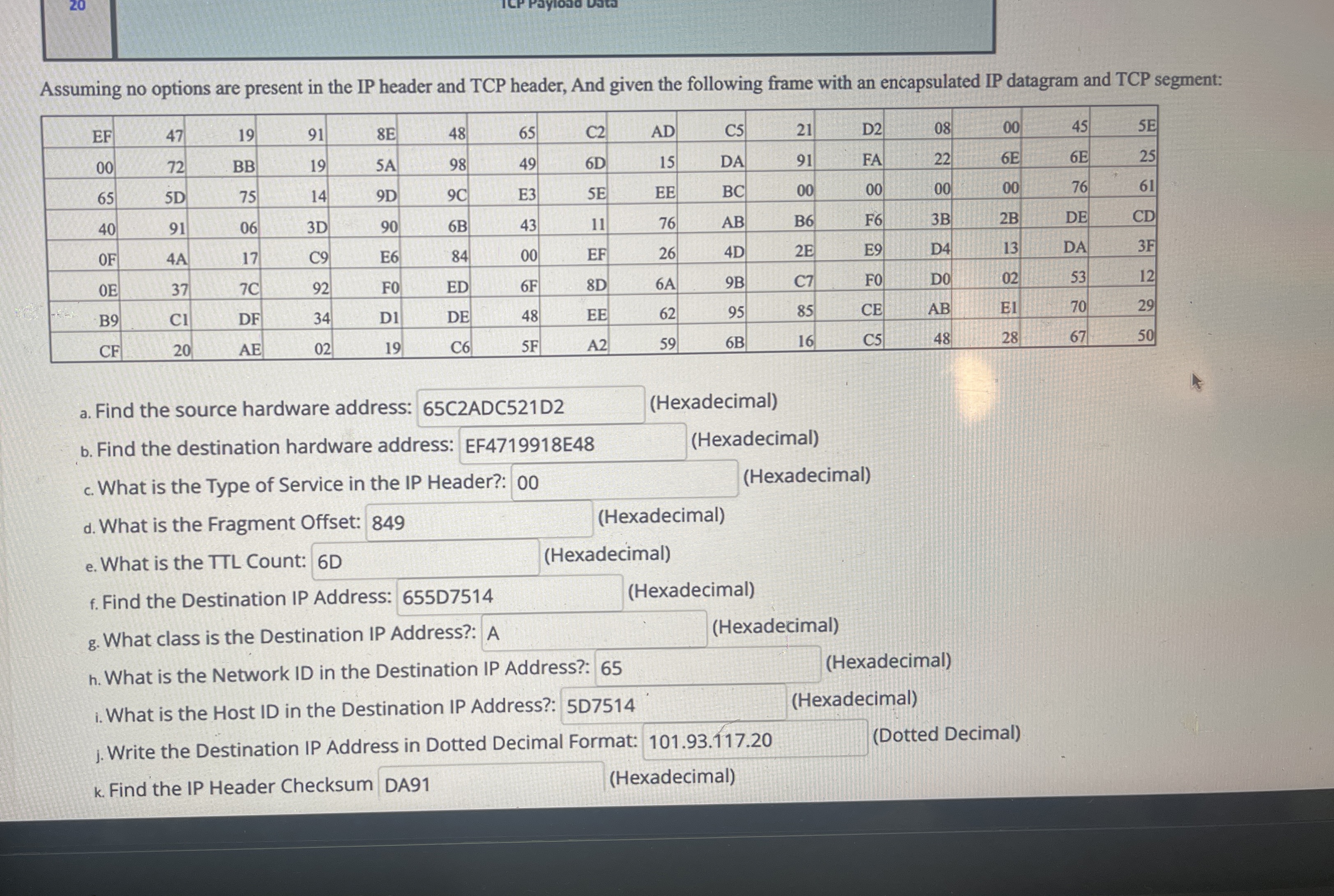 \ table [ [ \ table [ [ Destination Hardware ] ,