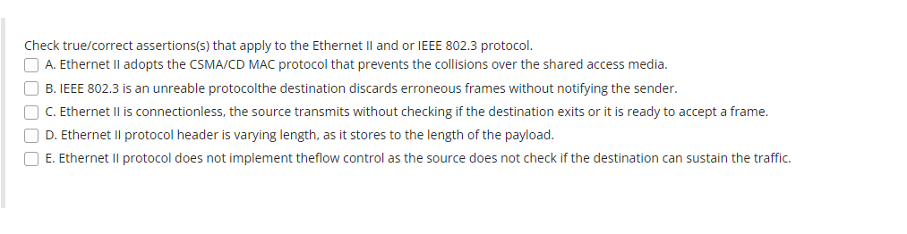 Check true / correct assertions ( s ) that apply