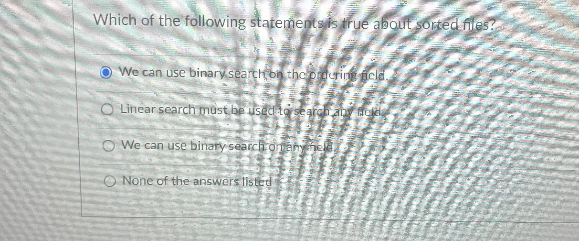 Which of the following statements is true about