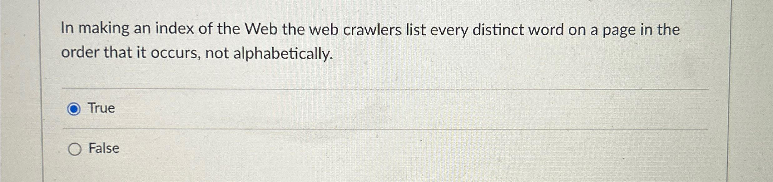In making an index of the Web the web crawlers