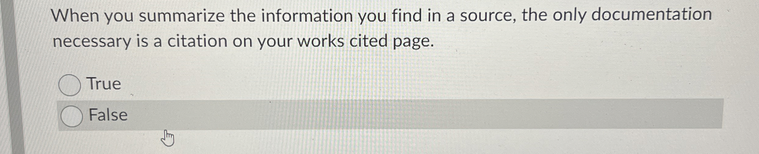 When you summarize the information you find in a