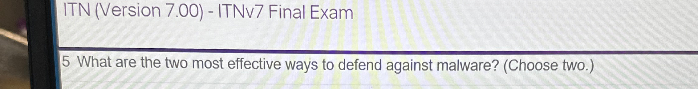 ITN ( Version 7 . 0 0 ) - ITNv 7 Final Exam 5