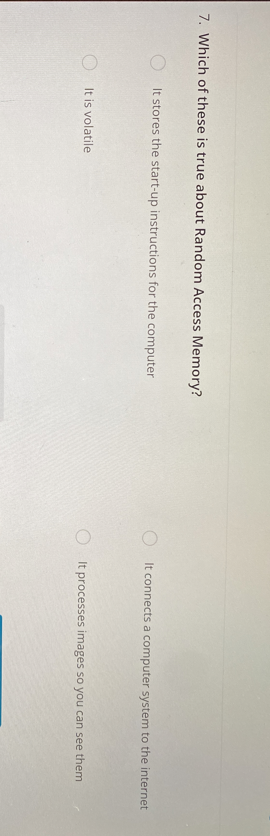 Which of these is true about Random Access