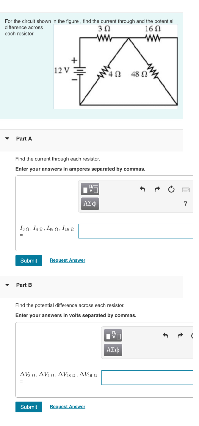 For the circuit shown in the figure, find the