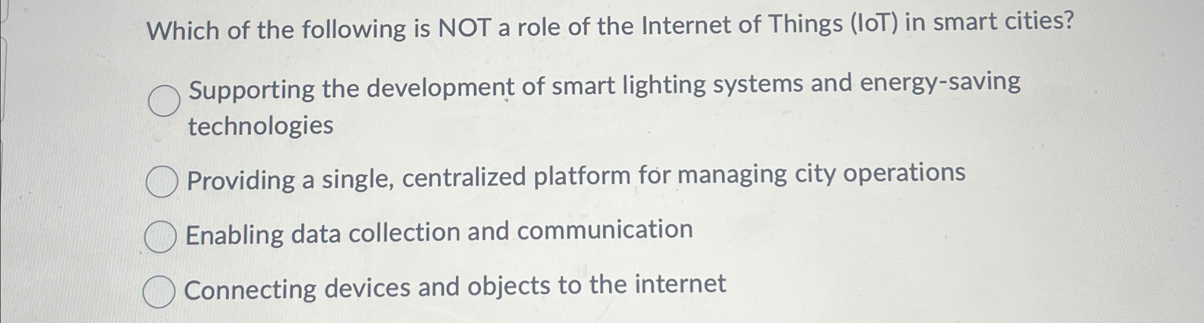 Which of the following is NOT a role of the