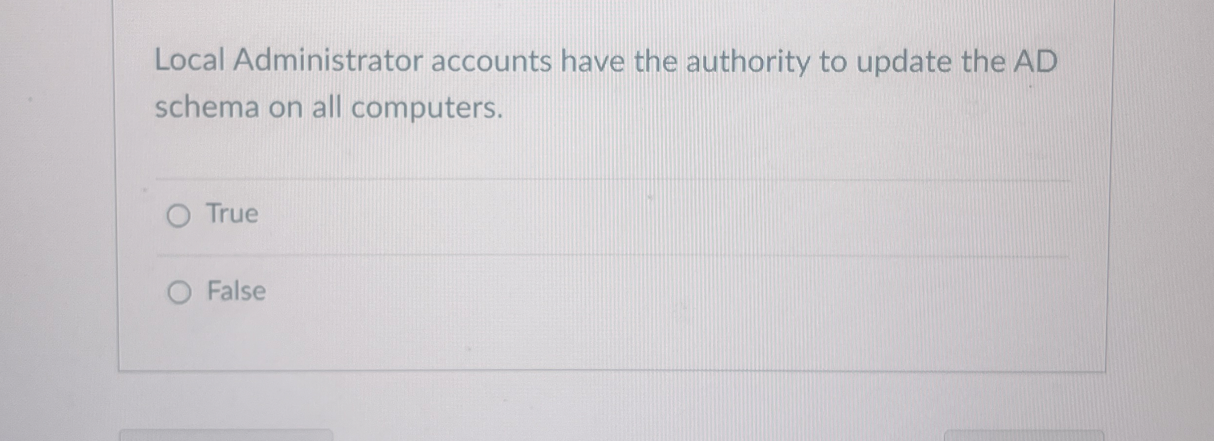 Local Administrator accounts have the authority