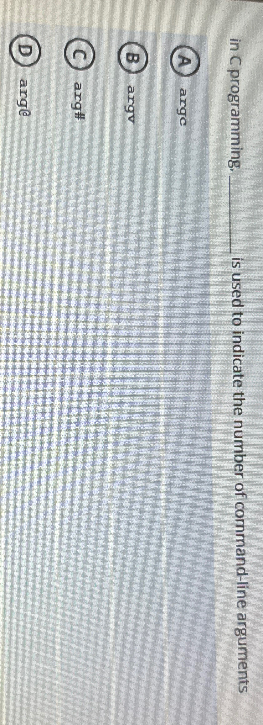 in C programming, is used to indicate the number