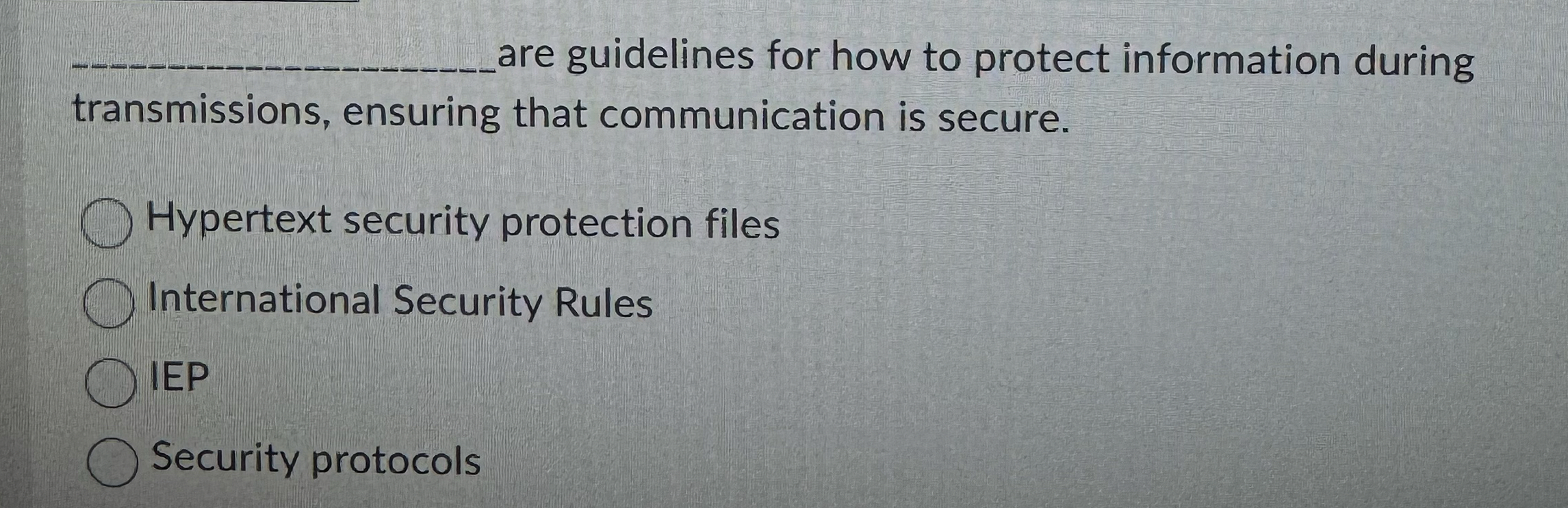 are guidelines for how to protect information