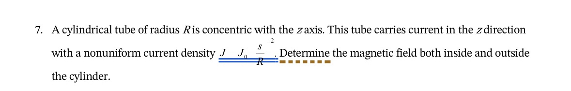 A cylindrical tube of radius R is concentric with