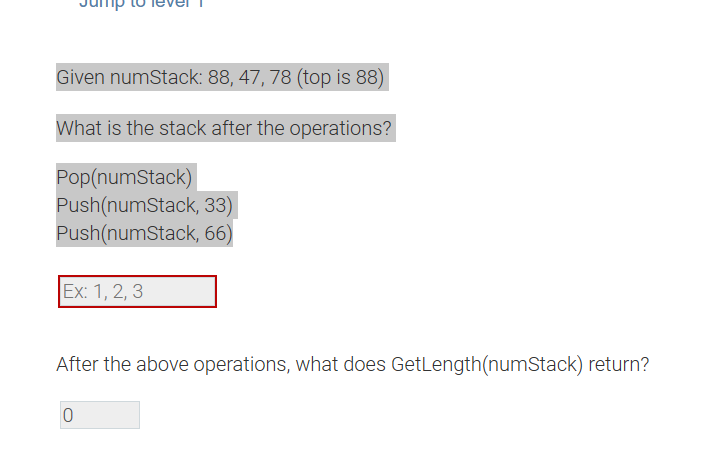 Given numStack: 8 8 , 4 7 , 7 8 ( top is 8 8 )