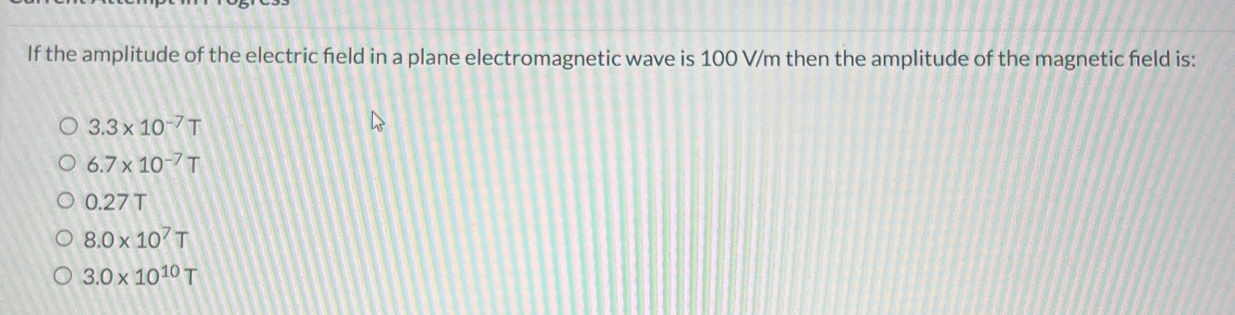 If the amplitude of the electric field in a plane