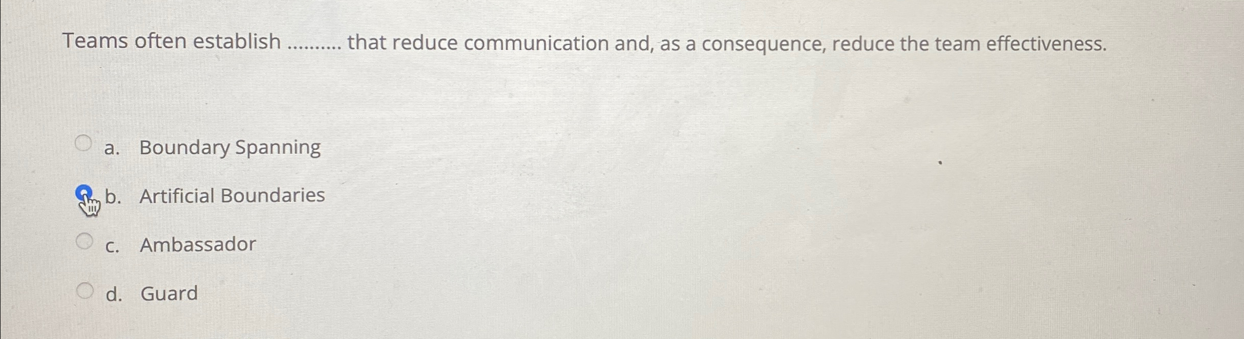 Teams often establish q , that reduce