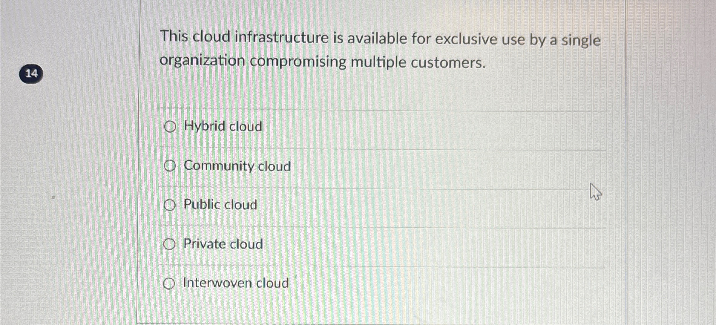 This cloud infrastructure is available for