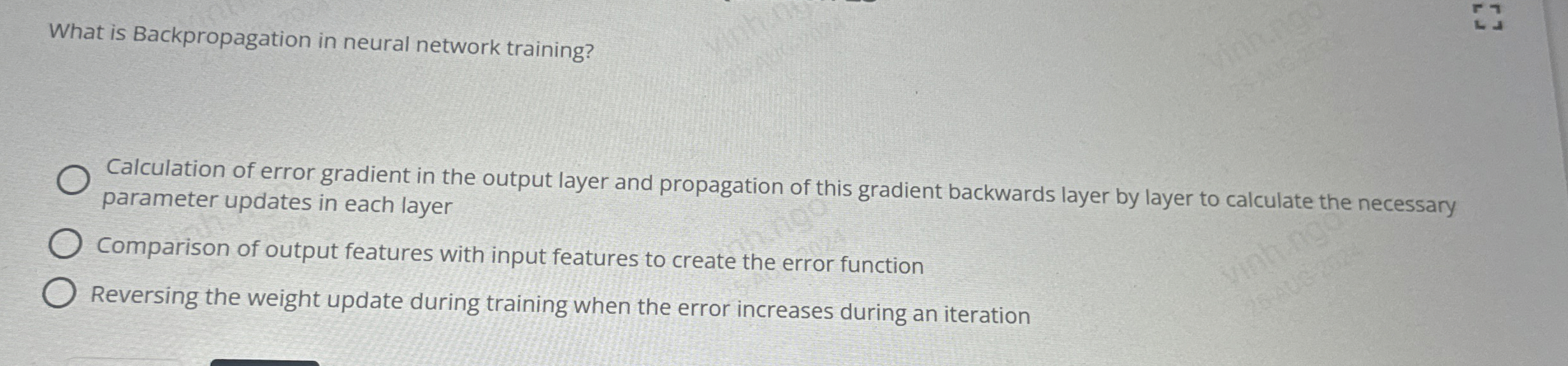 What is Backpropagation in neural network