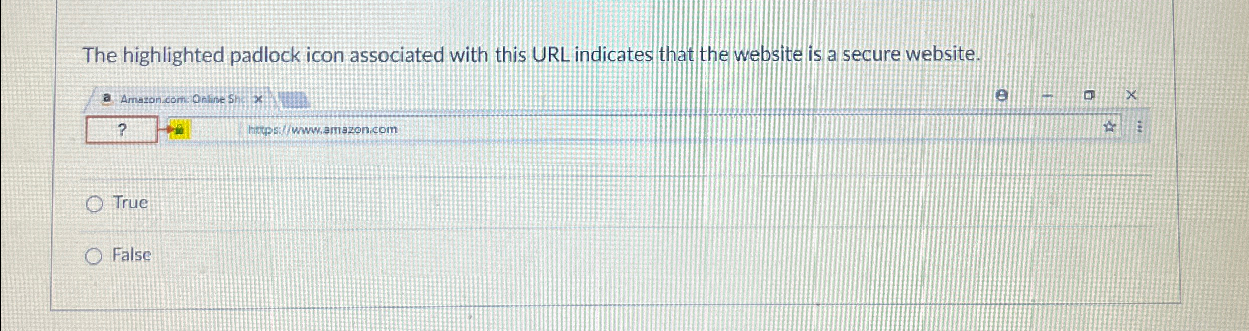 The highlighted padlock icon associated with this