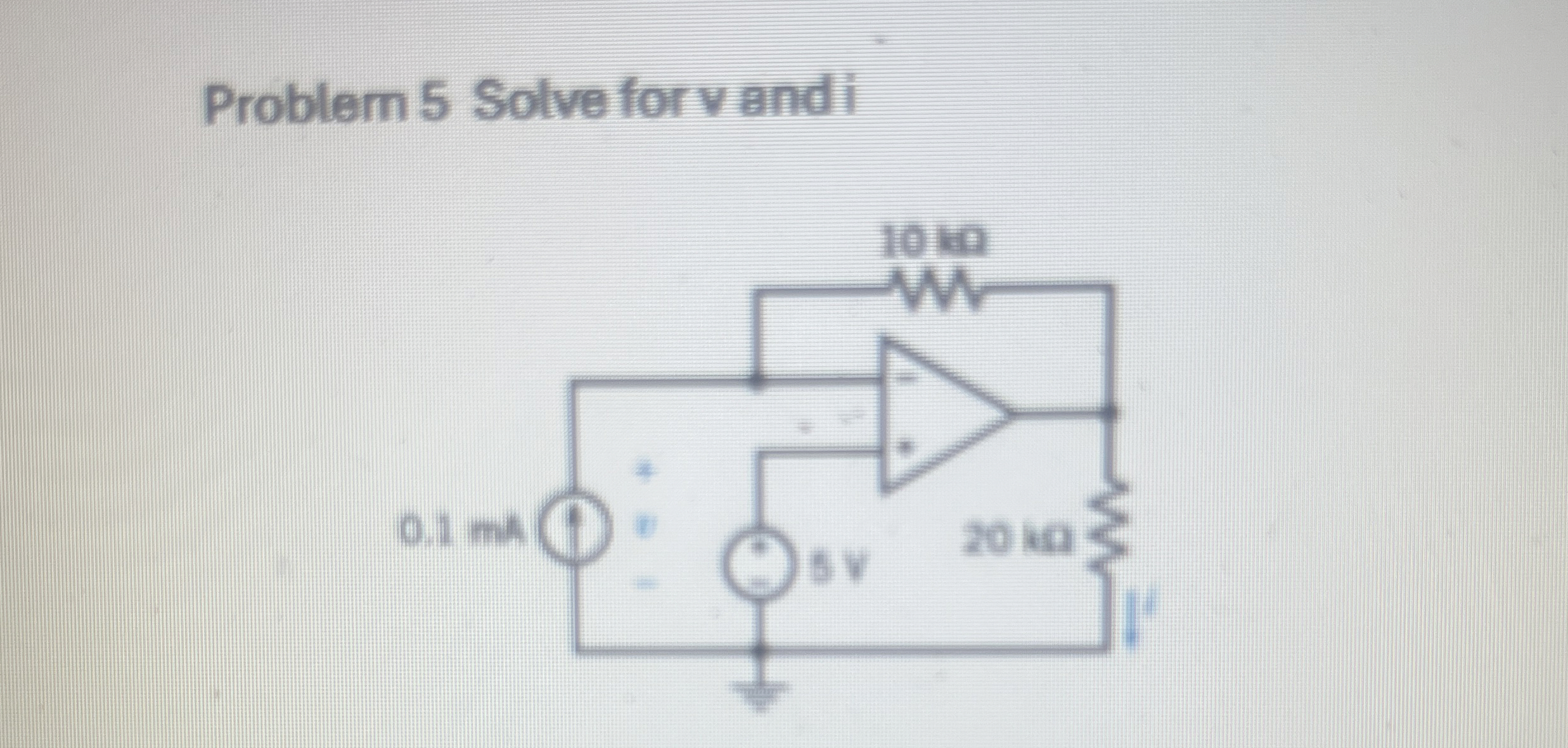 Problem 5 Solve for v and i Can someone help the