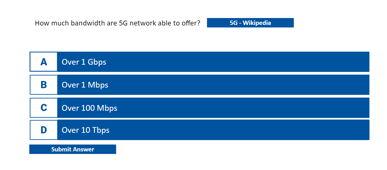 How much bandwidth are 5 G network able to offer?