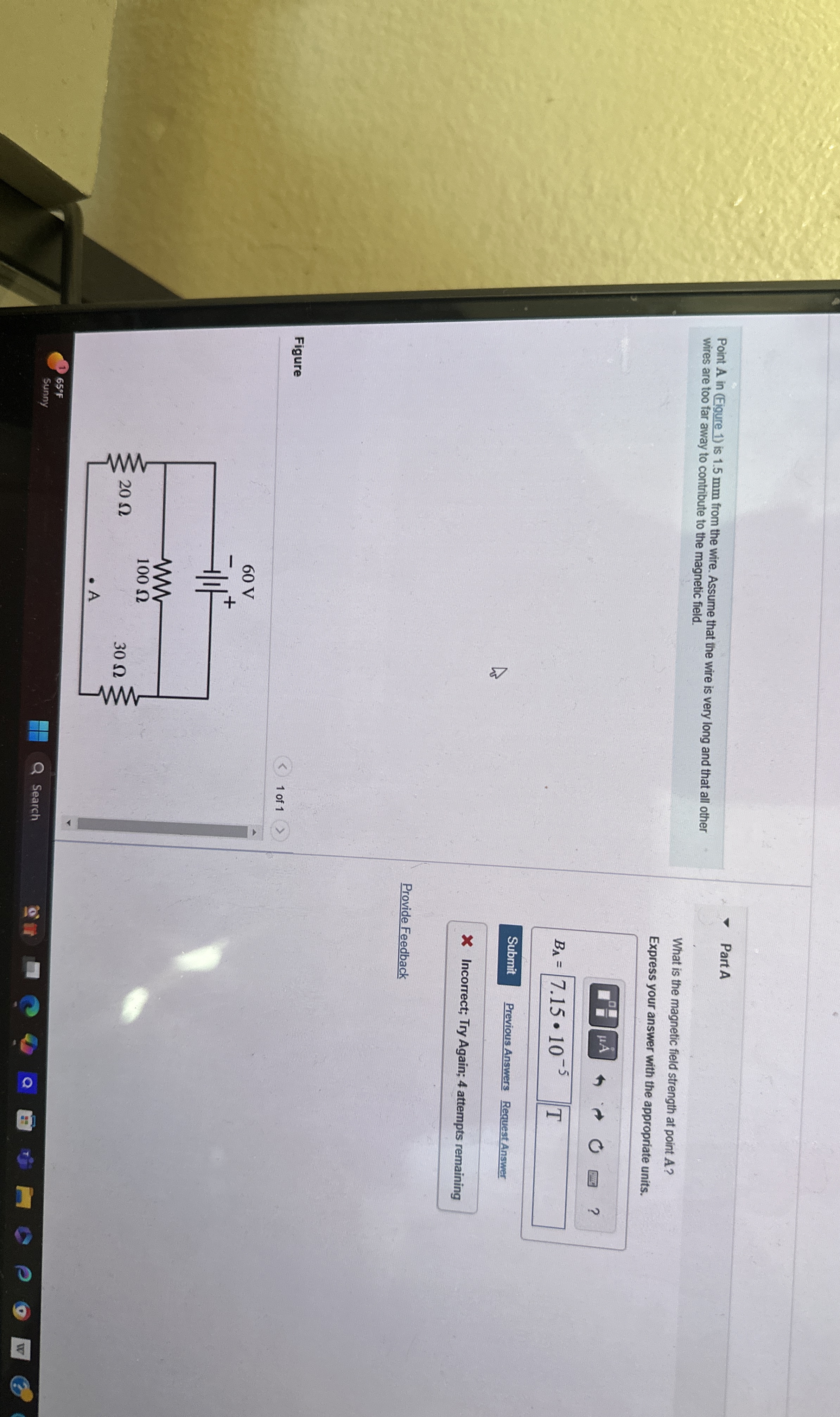Point A in ( Figure 1 ) is 1 . 5 mm from the